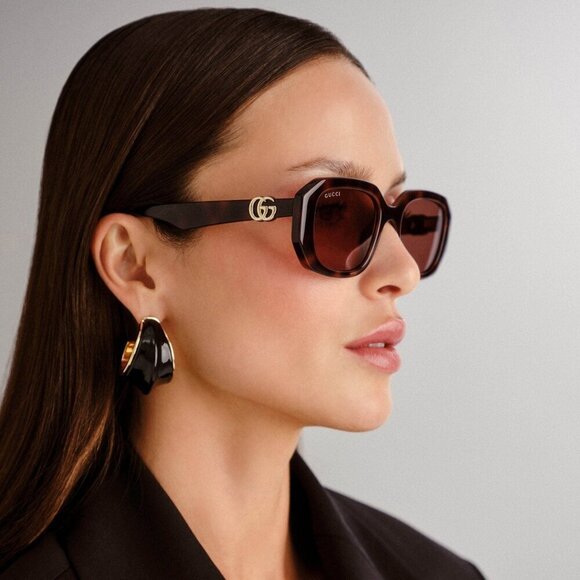 NWT Gucci GG1535S-002 Havana Square 54mm Sunglasses main image 10